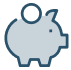 Icon illustration of a piggybank